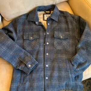 Mountain Khakis wool plaid shacket / shirt jacket